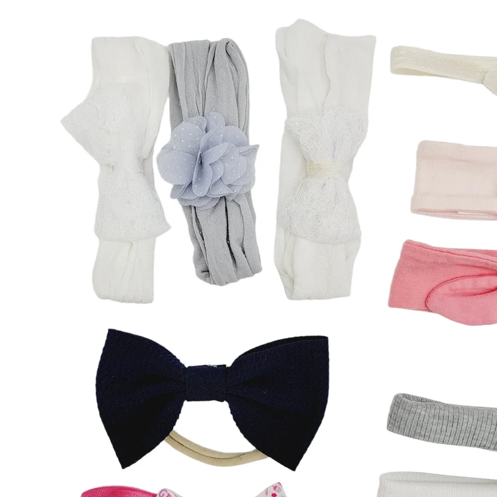 LOT (22) Baby Headbands & Mittens Birthday Halloween Thanksgiving Bows
